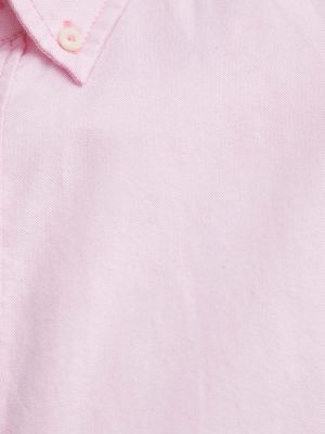 Koszula na guziki bawełniana puchowa United Colors Of Benetton różowa