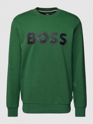 Bluza dresowa z nadrukiem Hugo Boss zielona