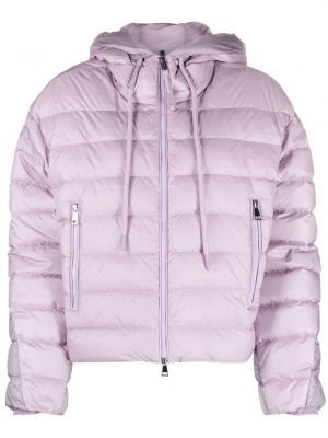 Quiltad jacka med huva Moncler lila