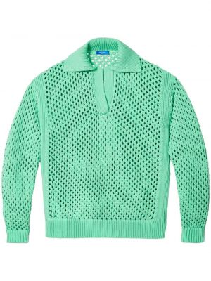 Pull en tricot ajouré Nina Ricci vert