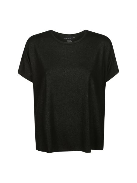 T-shirt mit kurzen ärmeln mit rundem ausschnitt Majestic Filatures schwarz