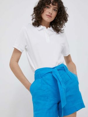 Панталон с висока талия Lauren Ralph Lauren синьо