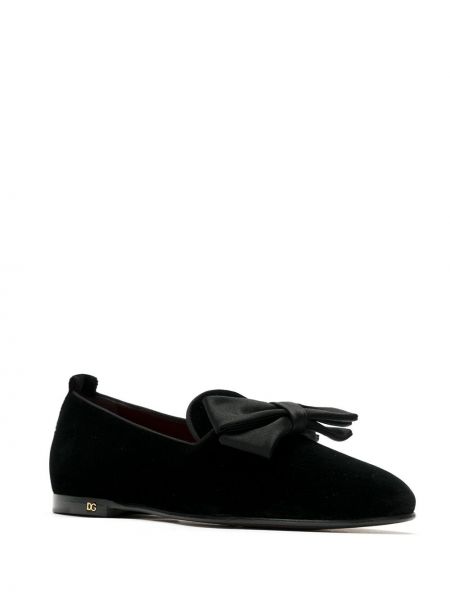 Loafers s mašlí Dolce & Gabbana černé