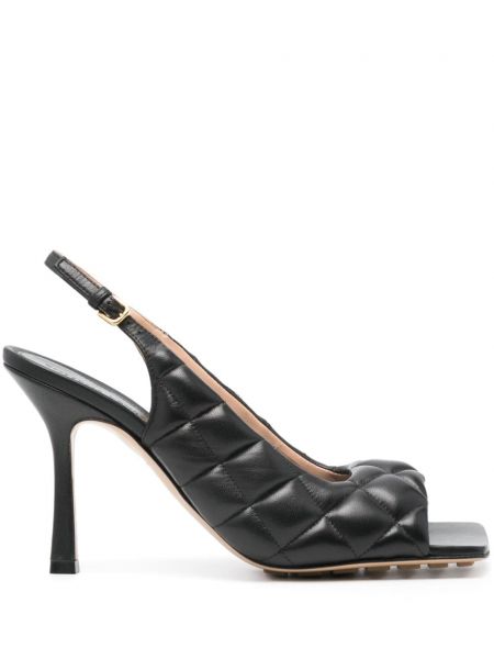 Leder sandale Bottega Veneta schwarz