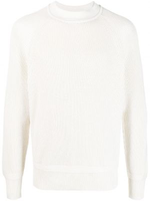 Копринен пуловер Loro Piana бяло