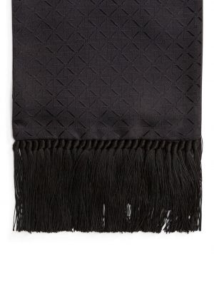 Žakárový hedvábný šál Dolce & Gabbana černý