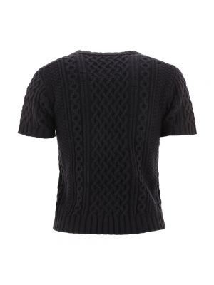 Jersey manga corta de tela jersey Aspesi negro