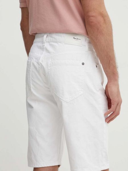Pantaloni cu croială lejeră Pepe Jeans alb