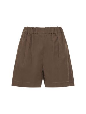 Pantaloncini di cotone Brunello Cucinelli marrone