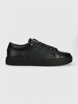 Sneakersy sznurowane koronkowe Calvin Klein czarne