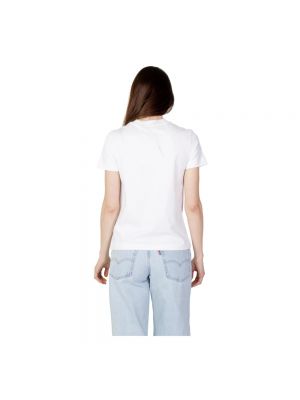 Camisa vaquera manga corta Calvin Klein Jeans blanco