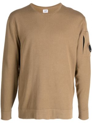 Sweatshirt mit rundhalsausschnitt aus baumwoll C.p. Company braun