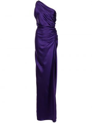 Vestido de noche de seda Michelle Mason violeta