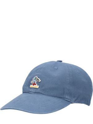 Памучна шапка Bally синьо