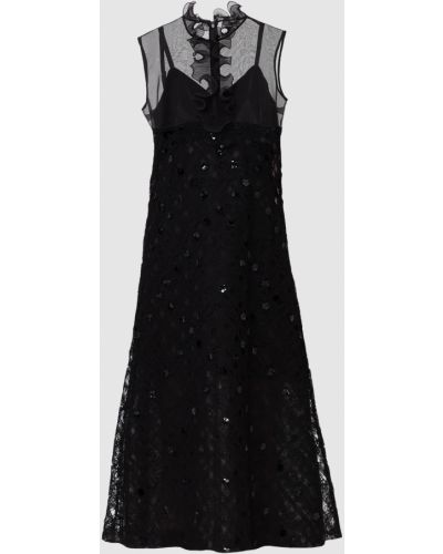 Черное коктейльное платье с пайетками Bottega Veneta
