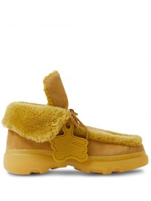Členkové topánky Burberry žltá