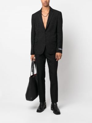 Vilnonės kelnės Versace juoda