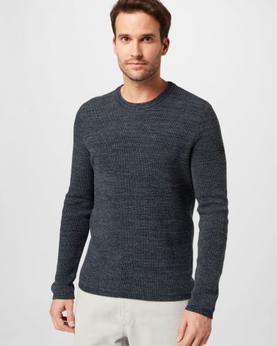 Меланжов пуловер Key Largo синьо