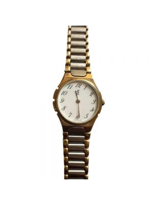 Szary zegarek ze stali chirurgicznej Yves Saint Laurent Vintage