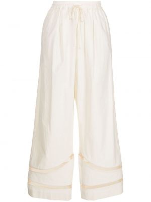 Bílé bavlněné sportovní kalhoty Muller Of Yoshiokubo