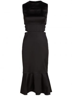 Коктейлна рокля с волани Karl Lagerfeld черно