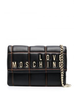 Quiltad väska i läder Love Moschino svart