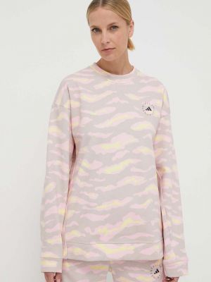 Pamut melegítő felső Adidas By Stella Mccartney rózsaszín