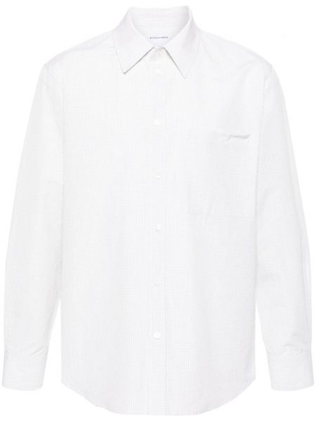 Καρό πουκάμισο Bottega Veneta λευκό