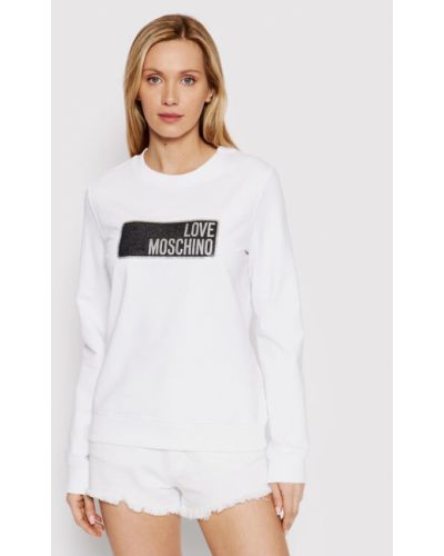 LOVE MOSCHINO Bluză W630223E 2246 Alb Regular Fit