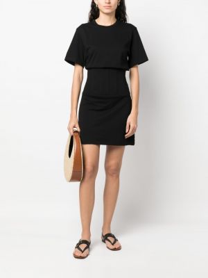 Bavlněné přiléhavé mini šaty Federica Tosi černé