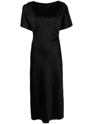 Saténové večerné šaty N°21 čierna