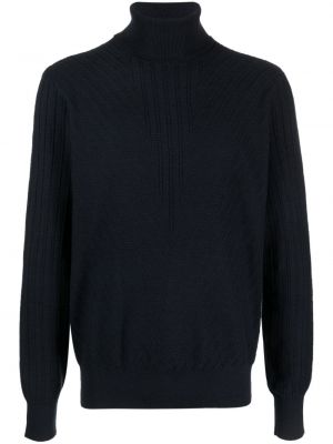 Памучен пуловер Armani Exchange синьо