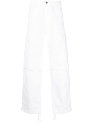 Памучни карго панталони Carhartt Wip бяло