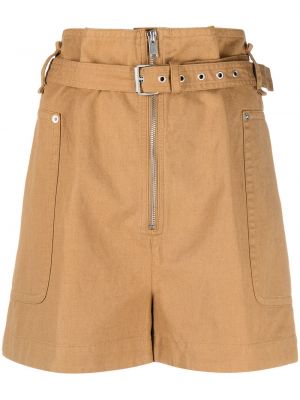 Pantalones cortos de cintura alta Isabel Marant étoile marrón