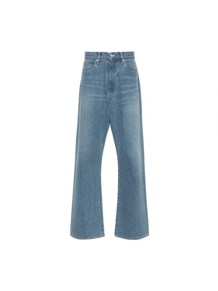 Niebieskie proste jeansy Auralee