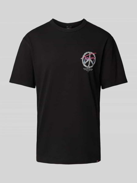 Koszulka z nadrukiem Tommy Jeans czarna