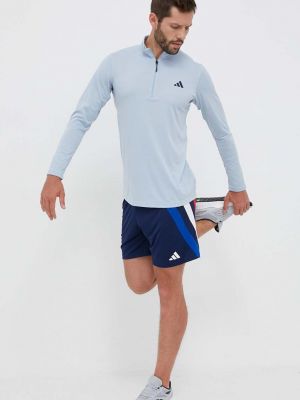 Bluza z nadrukiem Adidas Performance niebieska