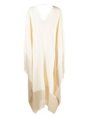 Dlouhé šaty s třásněmi Taller Marmo bílé