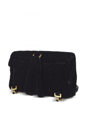 Sametový batoh Chanel Pre-owned černý