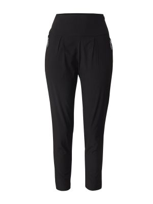Jednofarebné teplákové nohavice na zips z polyesteru Icepeak - čierna