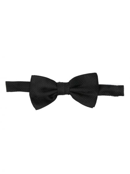 Jedwabny krawat z kokardką Karl Lagerfeld czarny