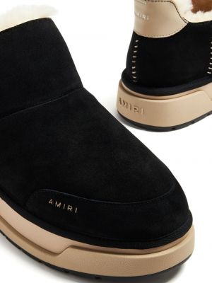 Semišové kotníkové boty Amiri černé