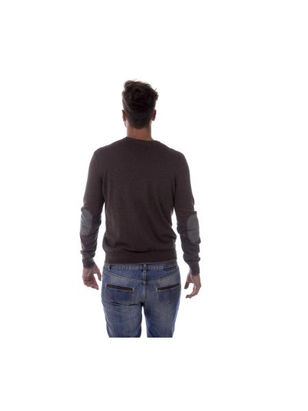 Sweter Armani Jeans brązowy