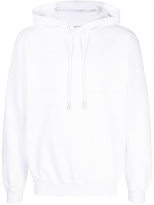 Raštuotas medvilninis džemperis su gobtuvu Off-white balta