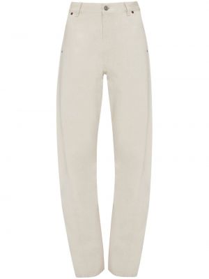 Bavlnené skinny fit džínsy Victoria Beckham biela
