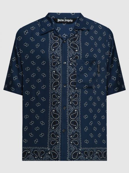 Рубашка с принтом с узором пейсли Palm Angels синяя