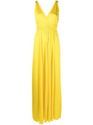 Сатенена вечерна рокля P.a.r.o.s.h. жълто
