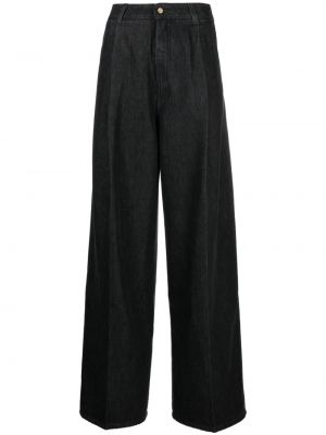 Voľné bavlnené džínsy Alysi čierna