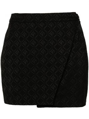 Žakárové mini sukně Marine Serre černé