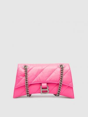 Кожаная сумка Balenciaga розовая